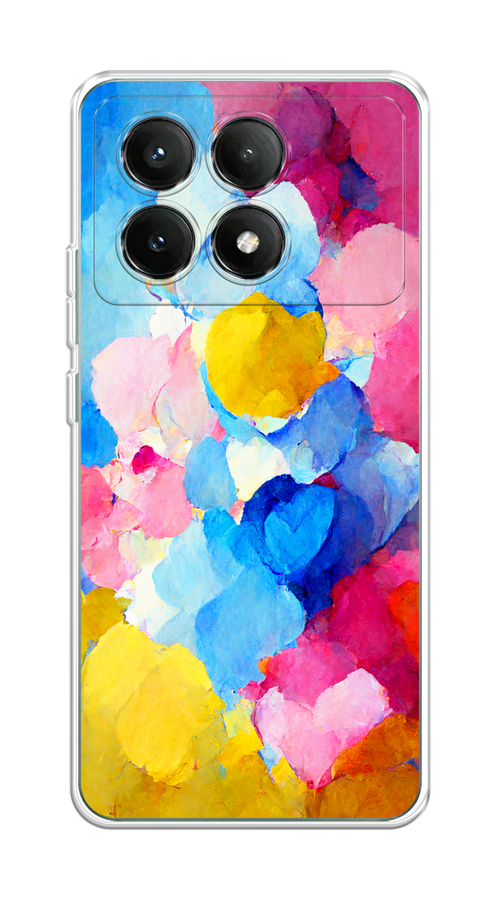 

Чехол на Xiaomi Poco X6 PRO 5G "Яркие пятна", Синий;голубой;желтый;розовый, 320950-1