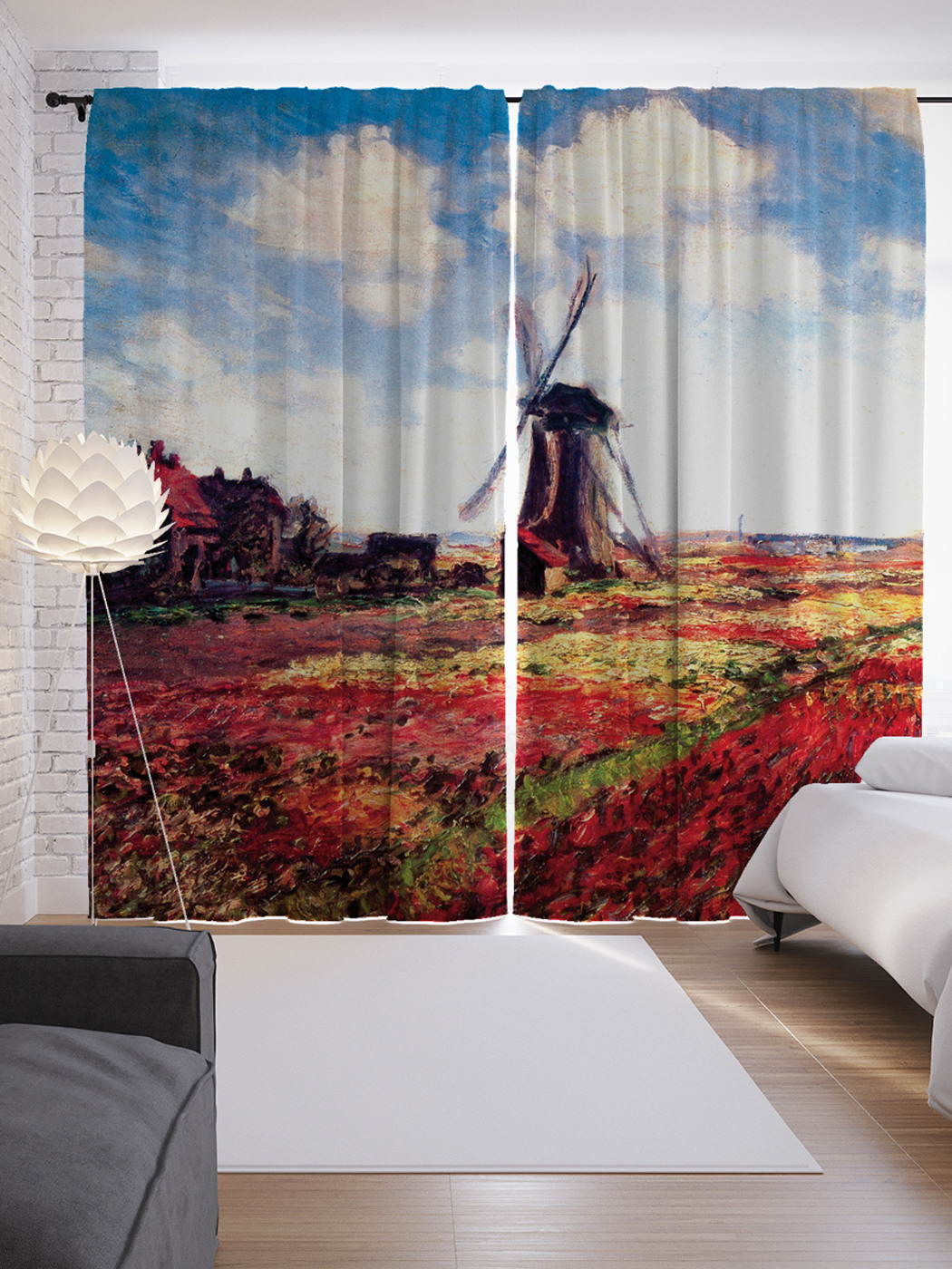 

Шторы JoyArty с фотопечатью "Поля тюльпанов в Голландии" из сатена, 290х265 см, Поля тюльпанов в Голландии