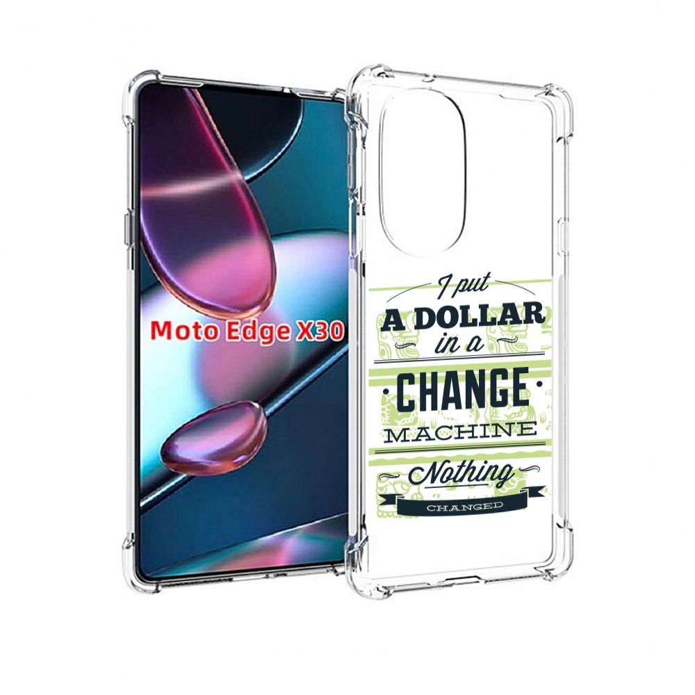 

Чехол MyPads доллар надпись для Motorola Moto Edge X30, Прозрачный, Tocco