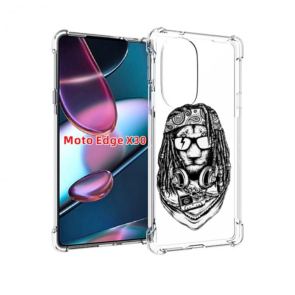 

Чехол MyPads дреды льва для Motorola Moto Edge X30, Прозрачный, Tocco