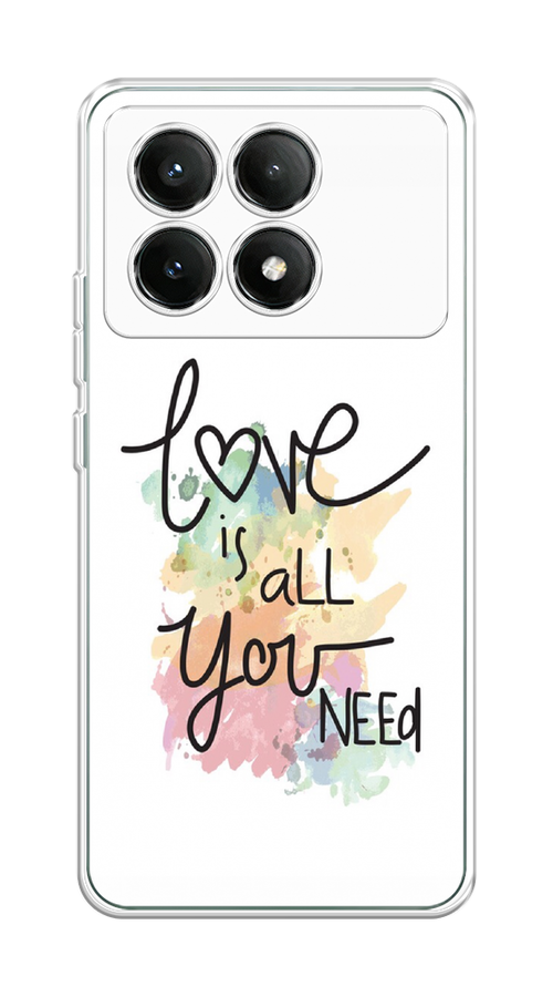 

Чехол на Xiaomi Poco X6 PRO 5G "Love is all you need", Белый;черный;зеленый, 320950-1