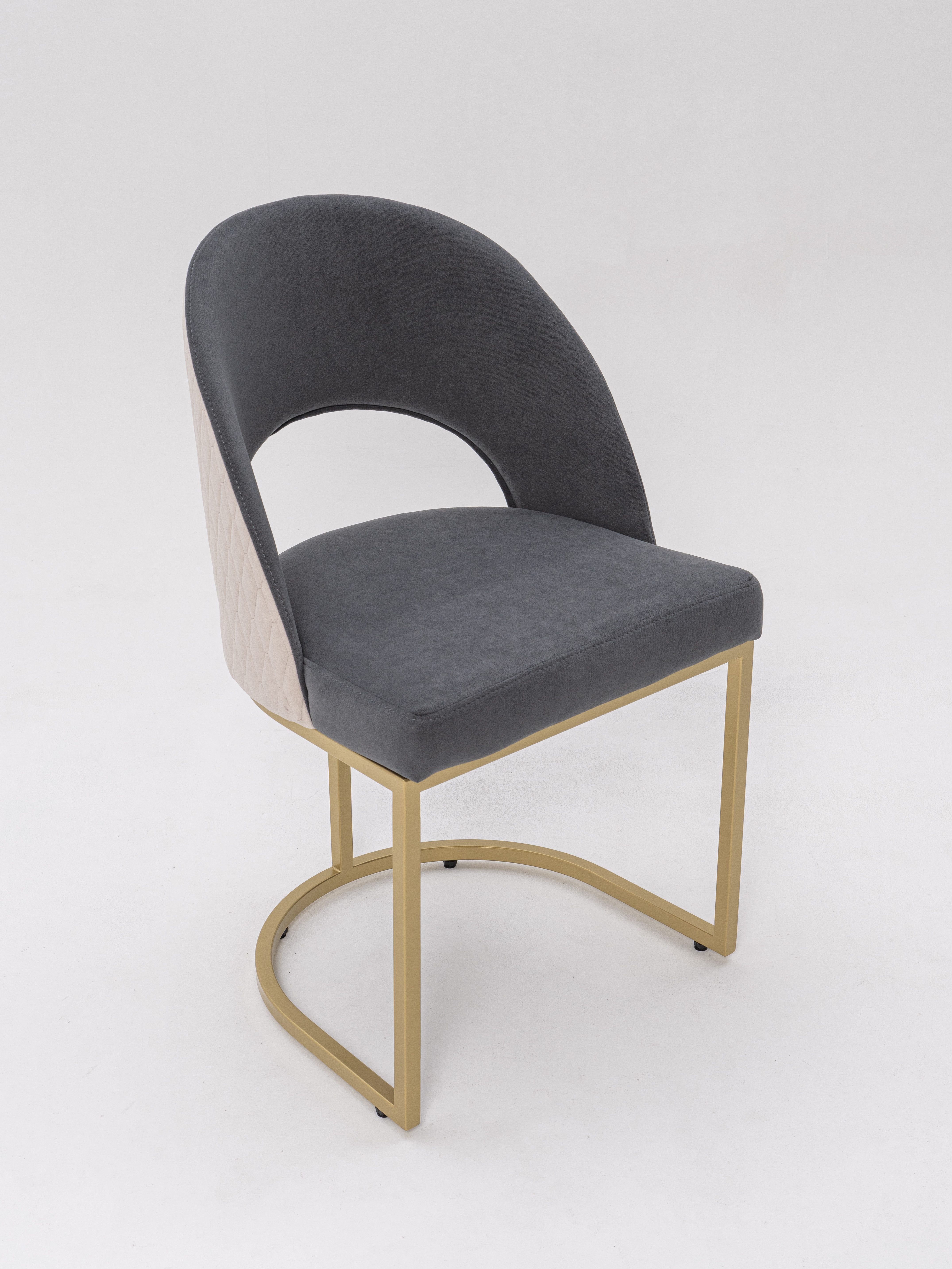 Стул Tomgroup Oscar Grafit-ivory Romb / Gold