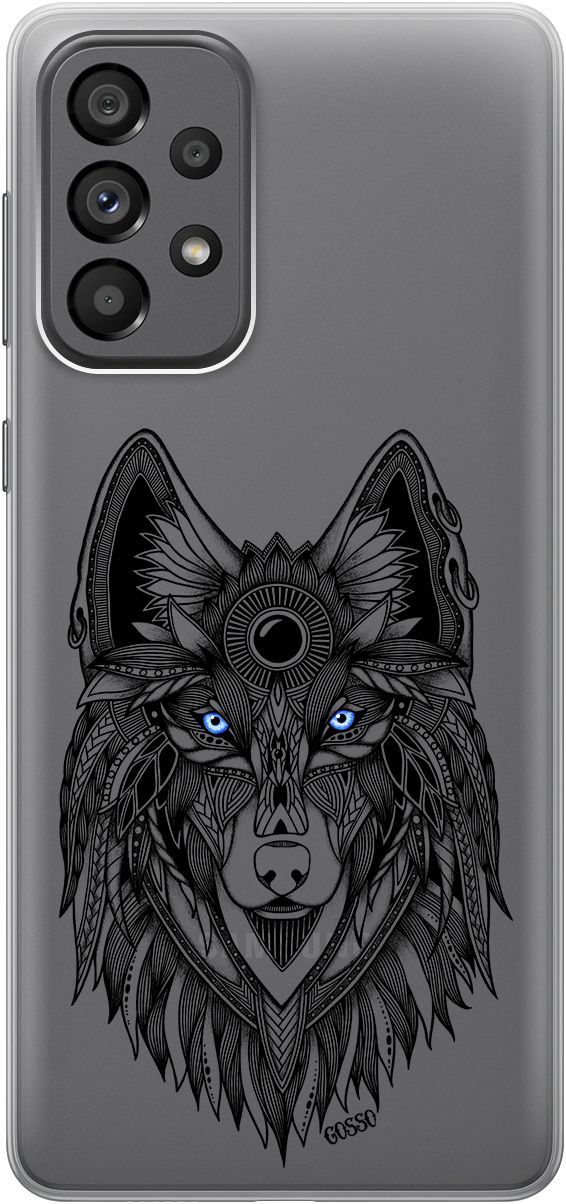 

Чехол на Samsung Galaxy A73 5G с принтом "Grand Wolf" прозрачный, 10570