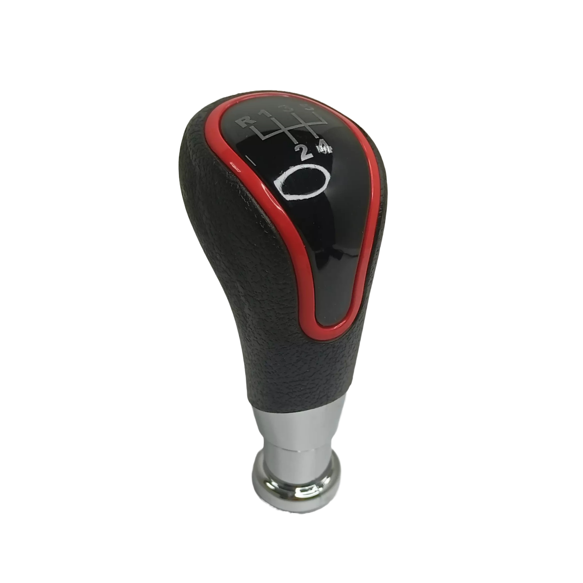 Ручка КПП Mertsavto в стиле Весты на ВАЗ-2110 кулису черный (красная вставка)