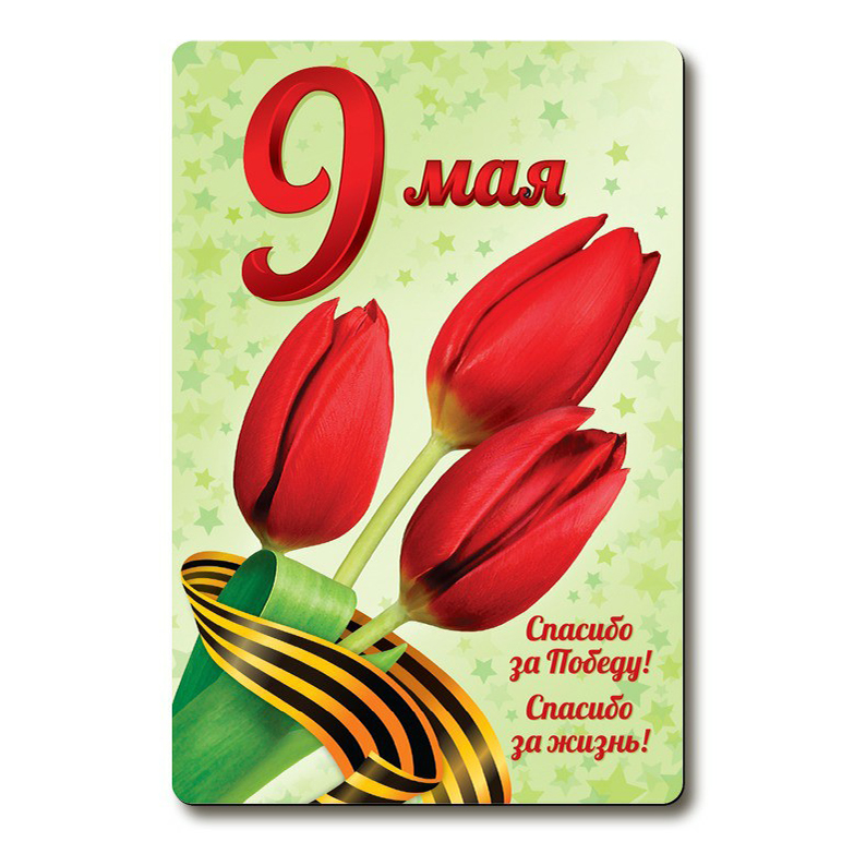 Магнит День Победы мини-открытка в ассортименте
