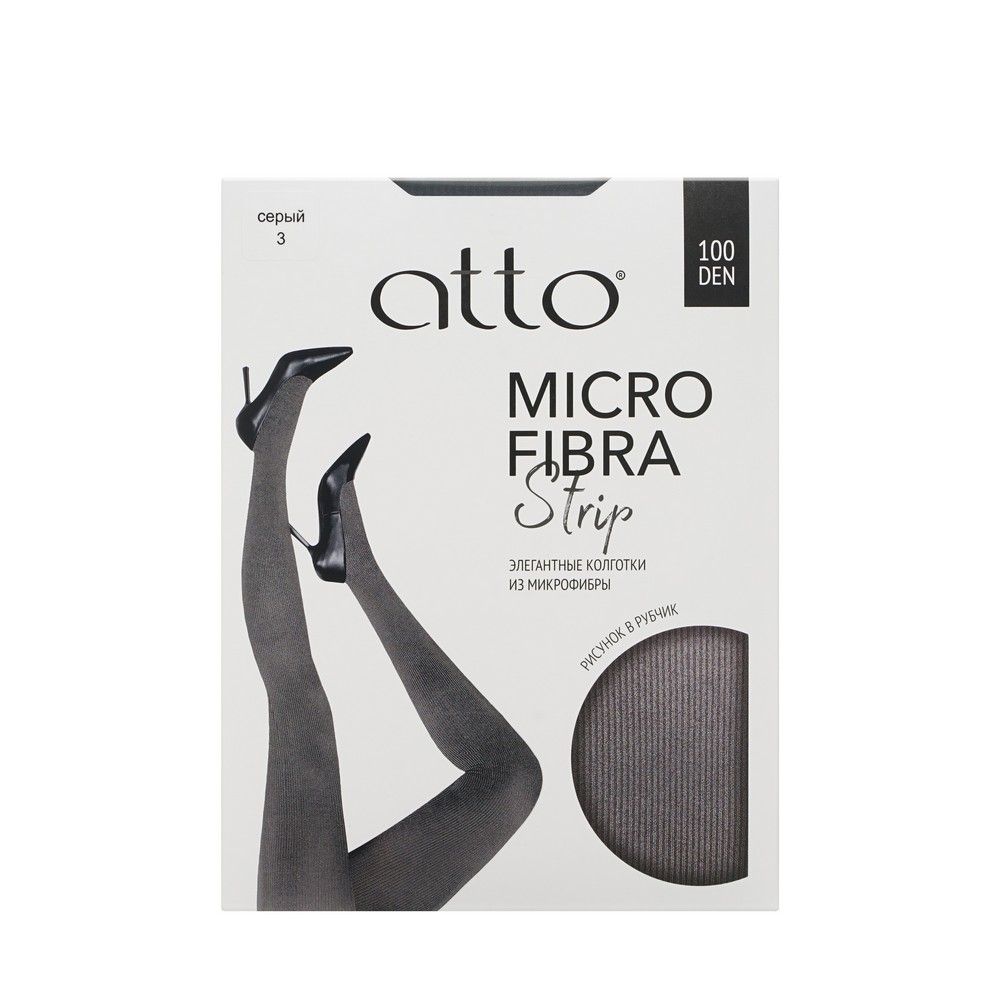 

Колготки женские Atto Strip серые, Серый, Strip