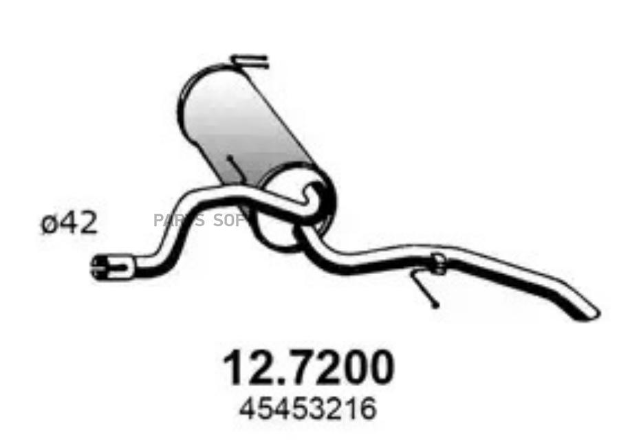 

ASSO 12.7200 Задн.часть глушителя