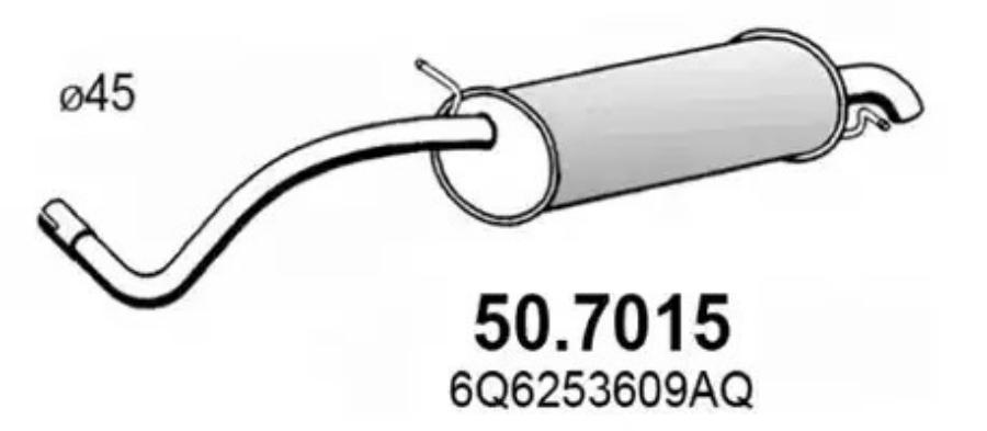 

ASSO 50.7015 Задн.часть глушителя