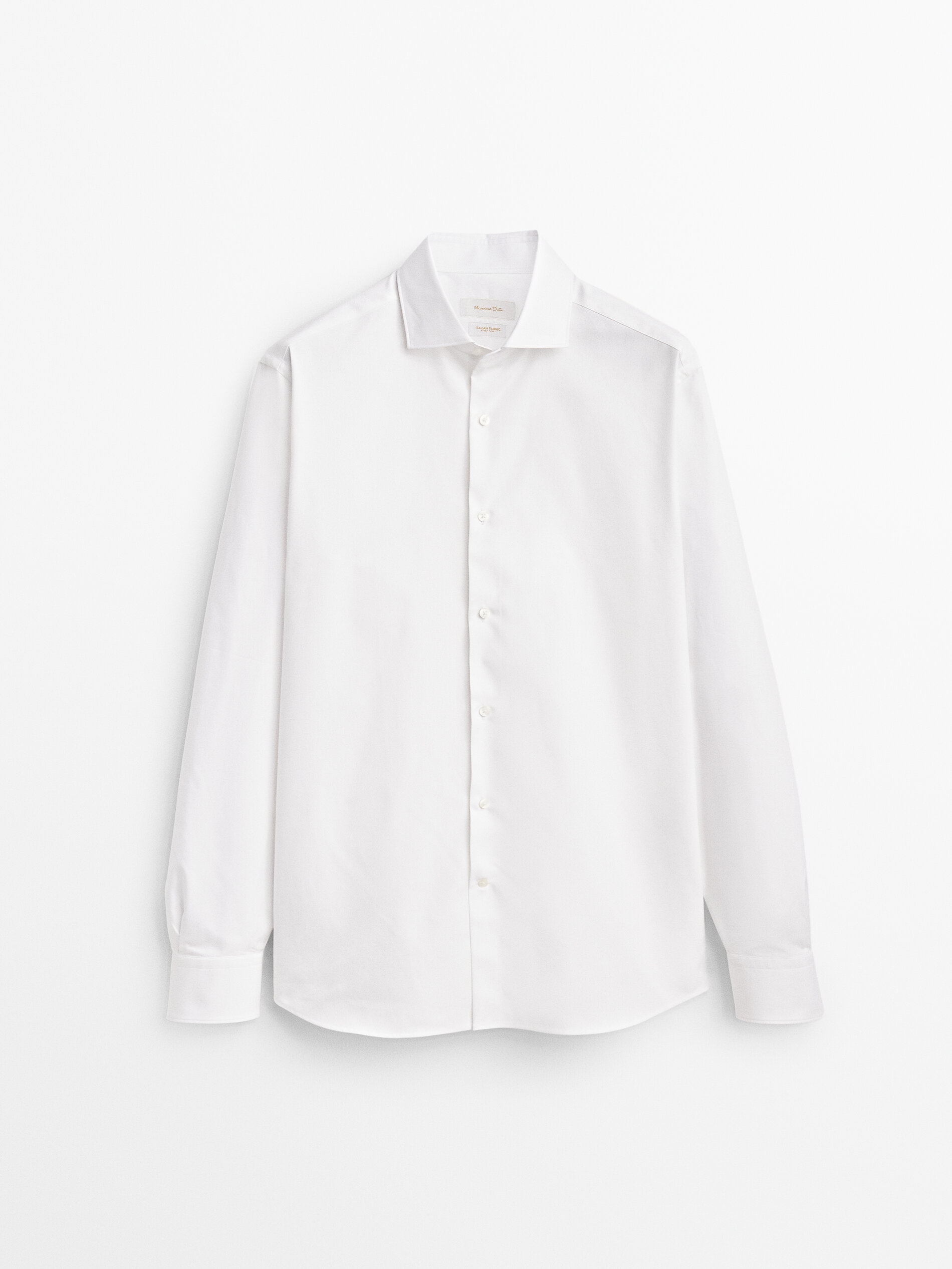 Рубашка мужская Massimo Dutti 14038125 белая 44 (доставка из-за рубежа)