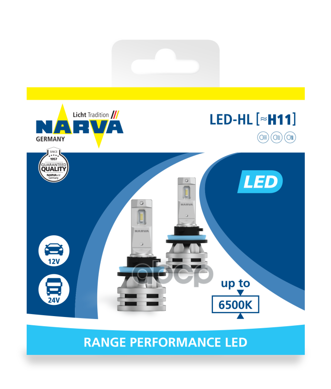 

NARVA Лампа H11 Range Performance LED 6500K X2