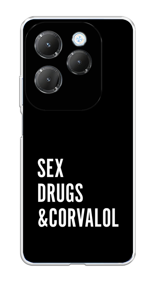 

Чехол на Infinix HOT 40 "Corvalol", Черный;серый;белый, 3105250-1