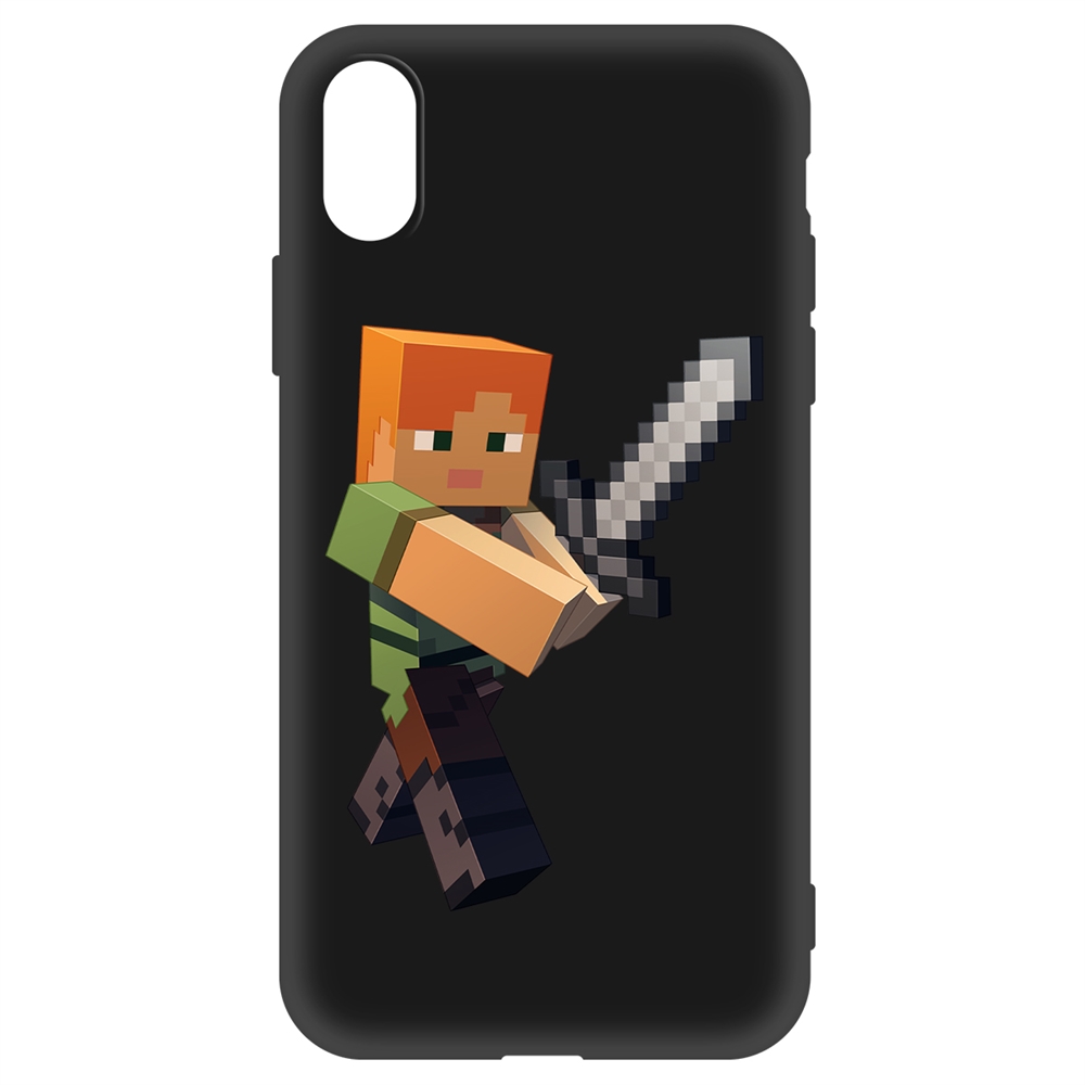 

Чехол-накладка Krutoff Soft Case Minecraft-Алекс для iPhone X/Xs черный