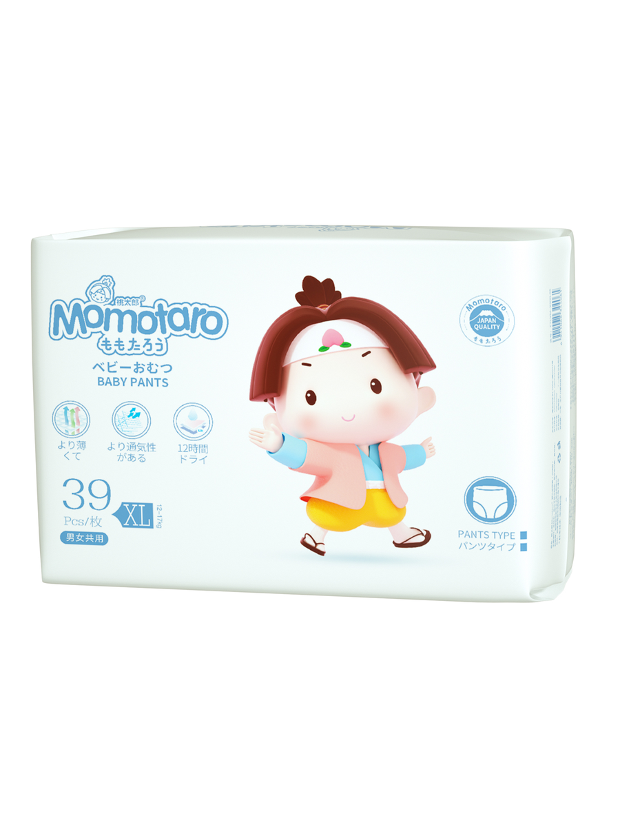 Детские подгузники-трусики Momotaro 12-17кг размер 5/XL 39шт