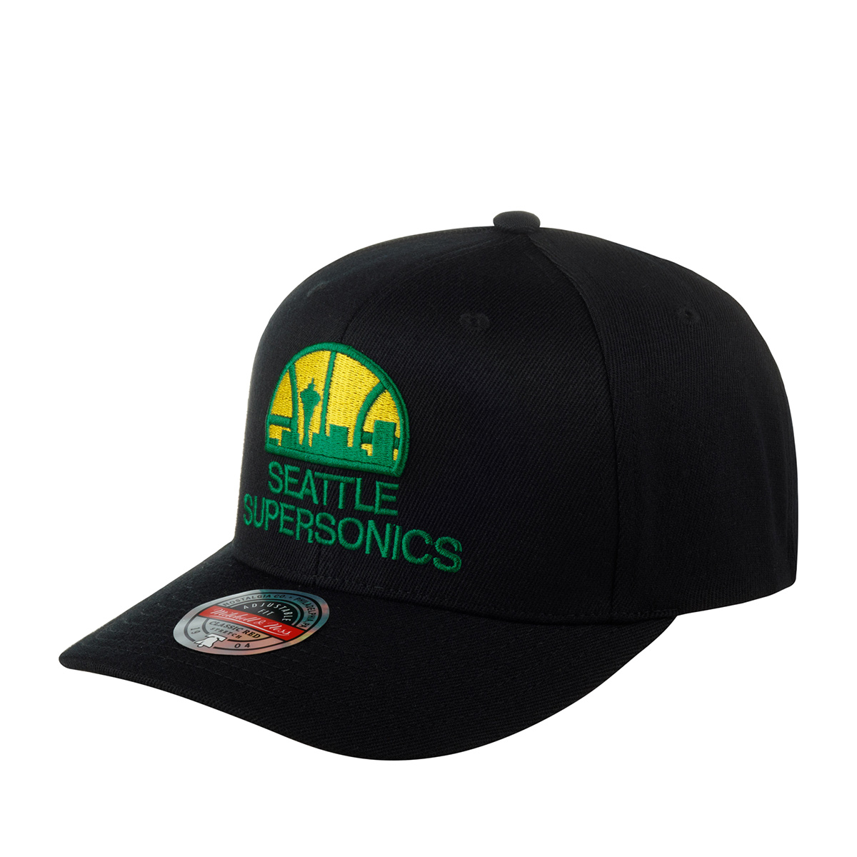 Бейсболка Mitchell&Ness HHSSINTL1245-SSUBLCK Seattle Supersonics NBA черная, one size