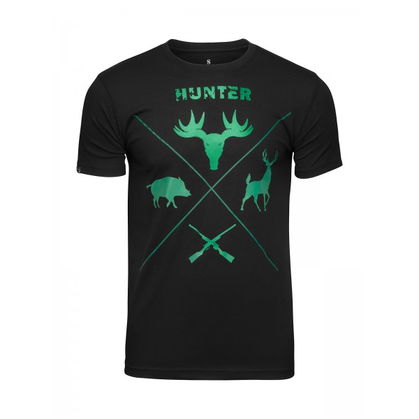 

Футболка мужская Athletic pro. Hunter черная M, Hunter