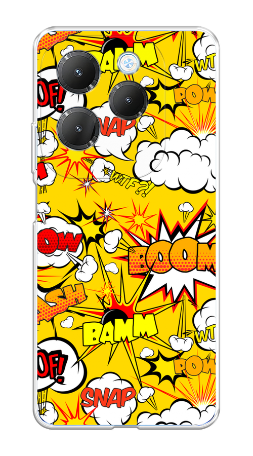 

Чехол на Infinix HOT 40 "Поп Арт эффекты", Желтый;белый;оранжевый, 3105250-1