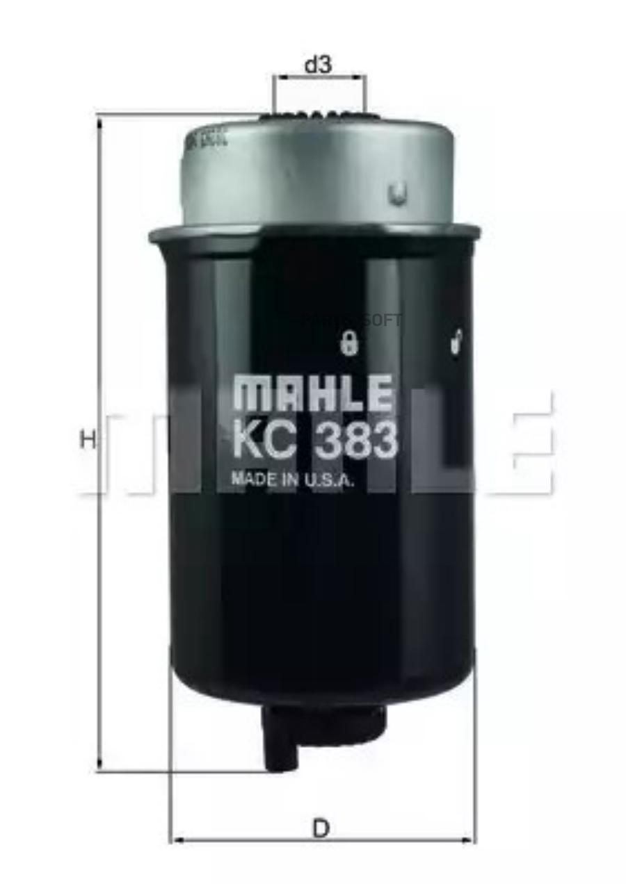 

Фильтр топливный KNECHT/MAHLE KC 383 MAHLEKNECHT, KC383