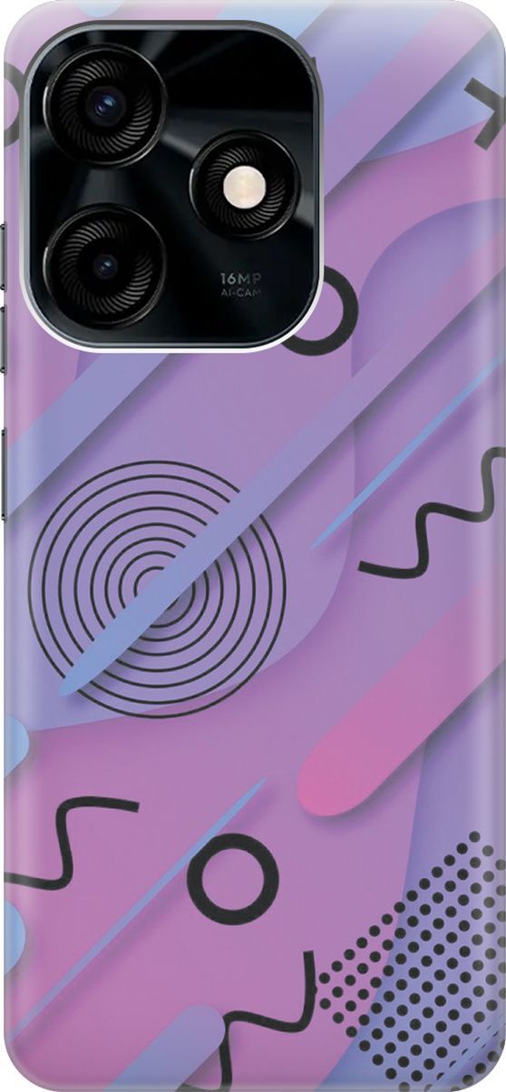 

Чехол на Tecno Spark 10C "Сиреневый супрематизм", Голубой;розовый, 159582