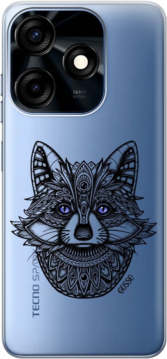 

Чехол на Tecno Spark 10C с 3D принтом "Grand Raccoon" прозрачный, Прозрачный;синий, 159586