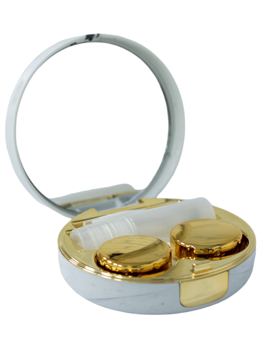 Купить A-8058, Контейнер для хранения контактных линз с зеркалом L'école золото