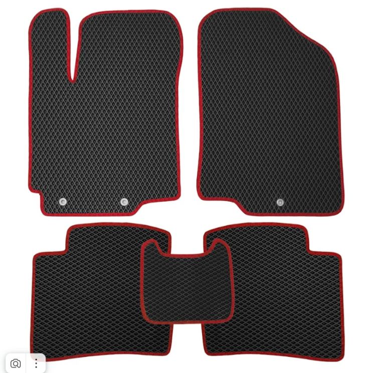 

Коврик EVA в салон Ford S-MAX/Galaxy 5 мест 2006-2015, черный, красный кант, EV13014