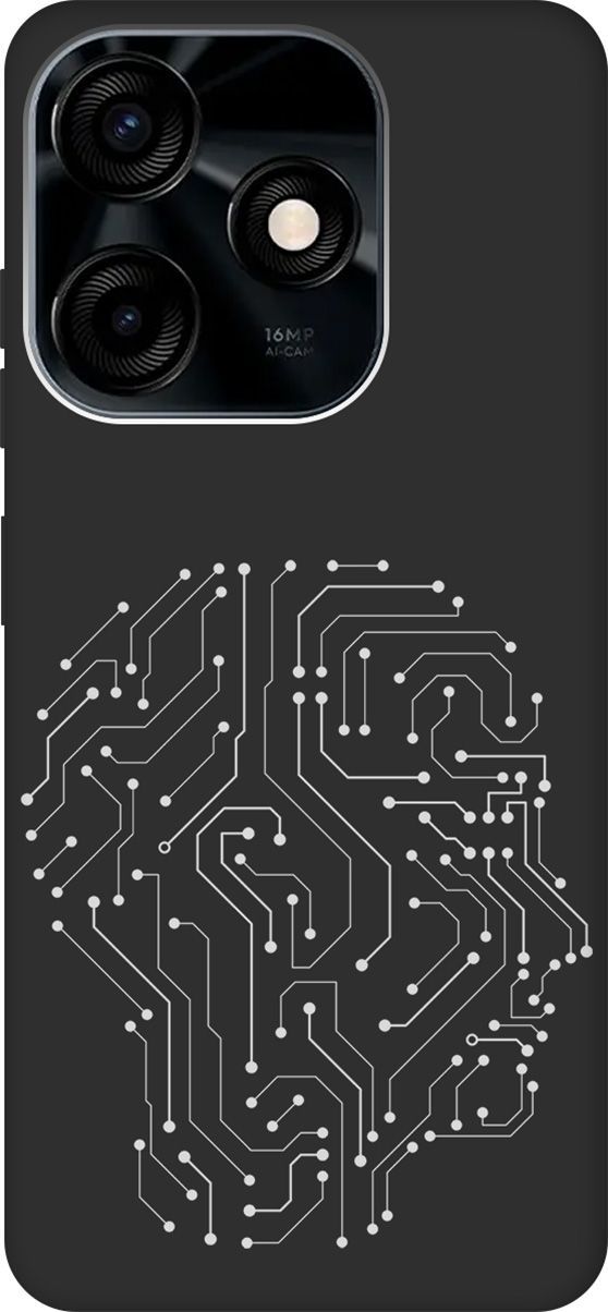 

Чехол на Tecno Spark 10C с 3D принтом "Mindmap" черный, Черный;белый, 159588