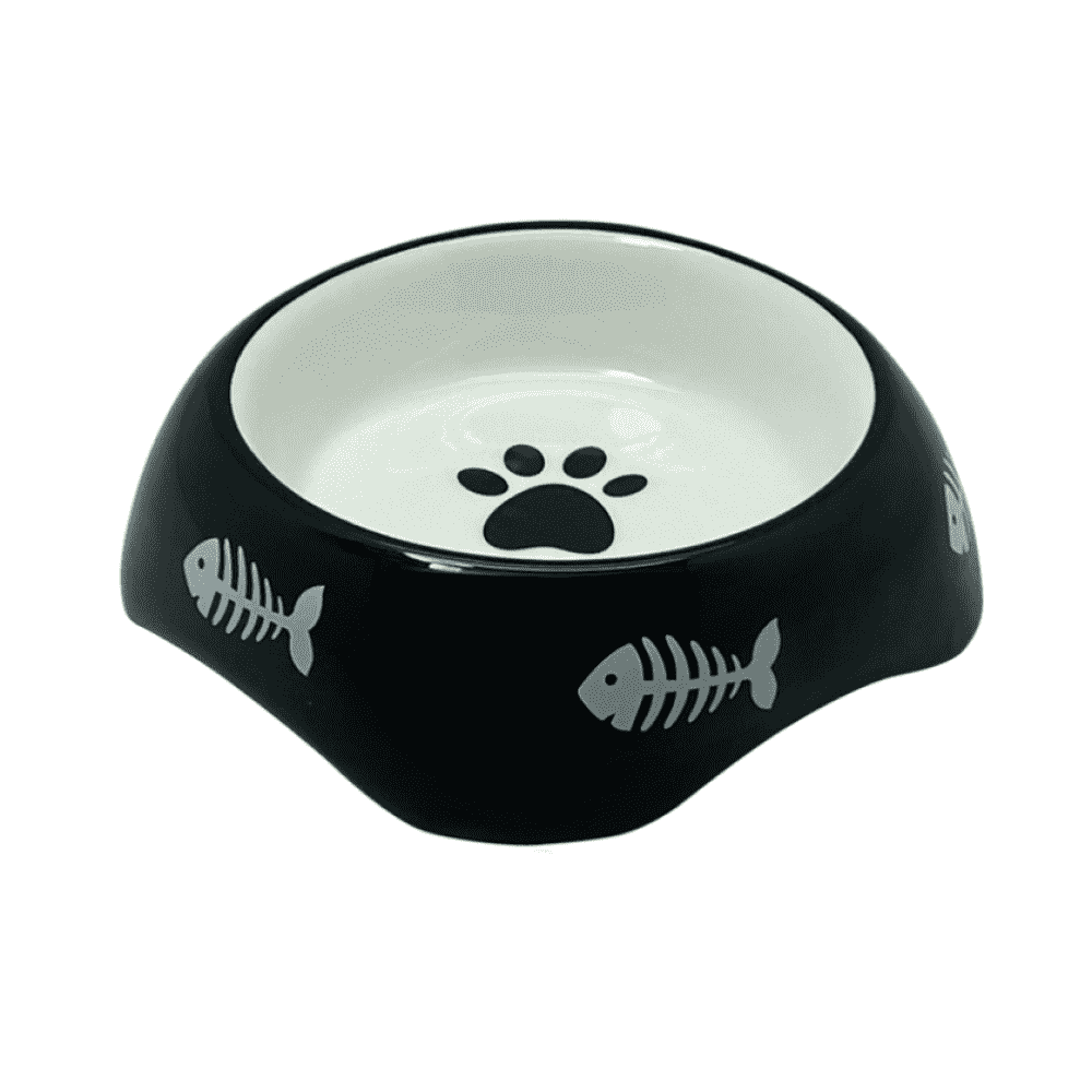 

Миска для животных FOXIE Black paw черный, керамическая 13х13х4 см, 150 мл