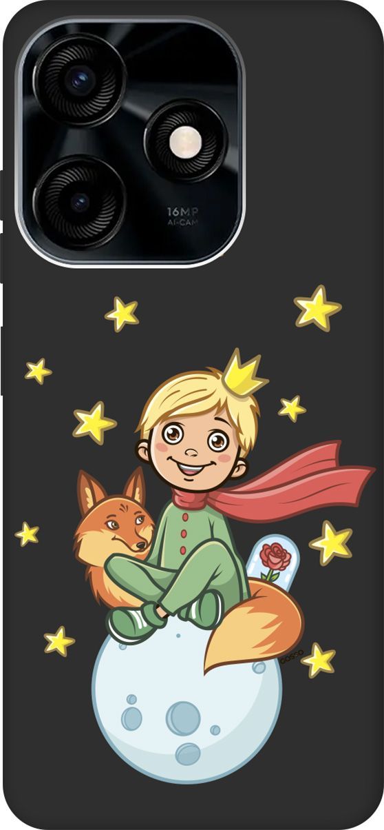 

Чехол на Tecno Spark 10C с 3D принтом "Little Prince" черный, Черный;бежевый, 159588