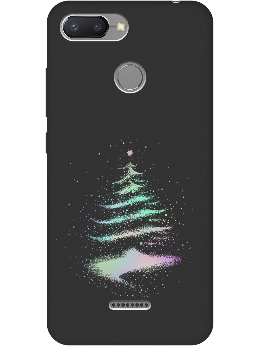 

Силиконовый чехол на Xiaomi Redmi 6 с принтом "Елочка" матовый черный, Черный;серебристый, 718587041