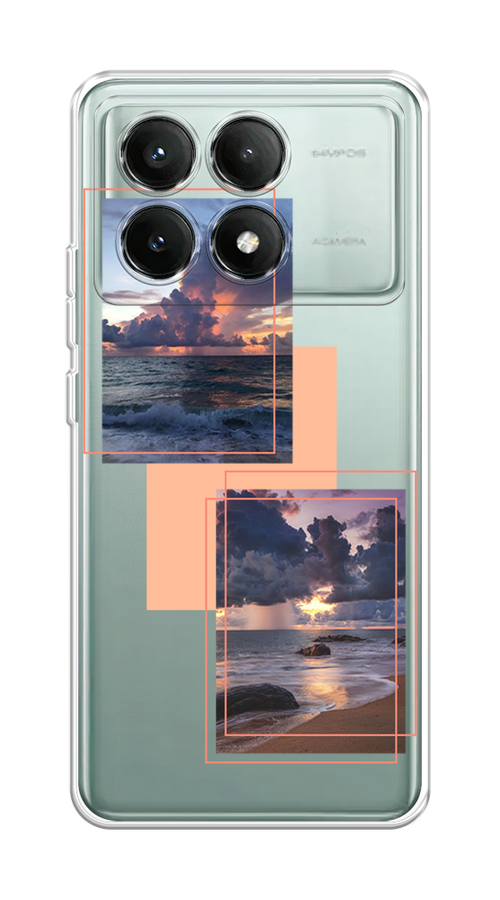 

Чехол на Xiaomi Poco X6 PRO 5G "Sky collage", Розовый;прозрачный;синий, 320950-1