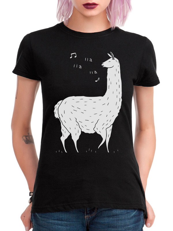 

Футболка женская Dream Shirts Музыкальная Лама черная 2XL, Черный, Музыкальная Лама