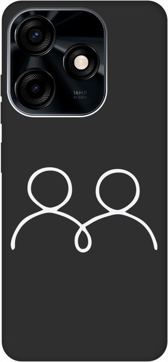 

Чехол на Tecno Spark 10C с 3D принтом "Couple Lines W" черный, Черный;белый, 159589