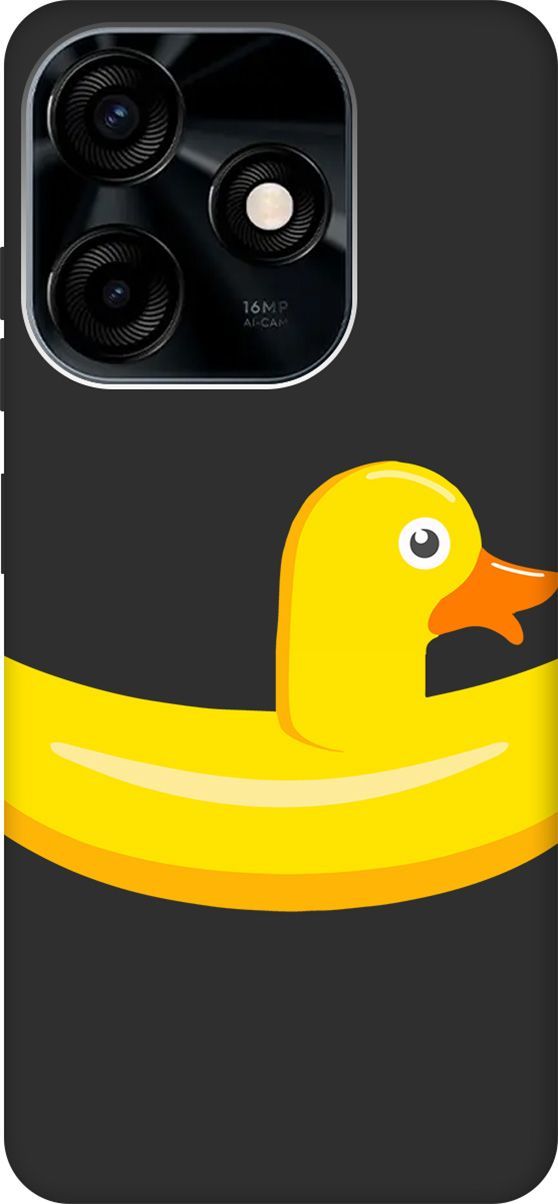 

Чехол на Tecno Spark 10C с 3D принтом "Duck Swim Ring" черный, Черный;белый, 159589