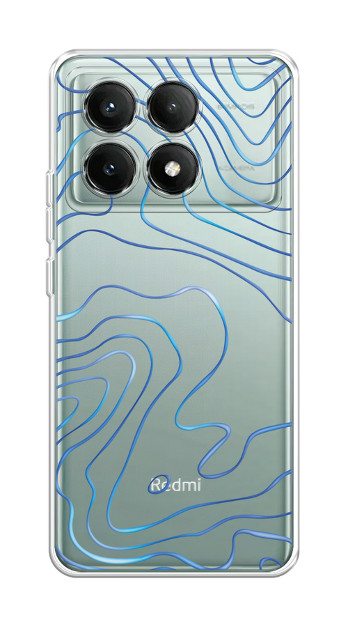 

Чехол на Xiaomi Poco X6 PRO 5G "Blue lines", Прозрачный;синий, 320950-1