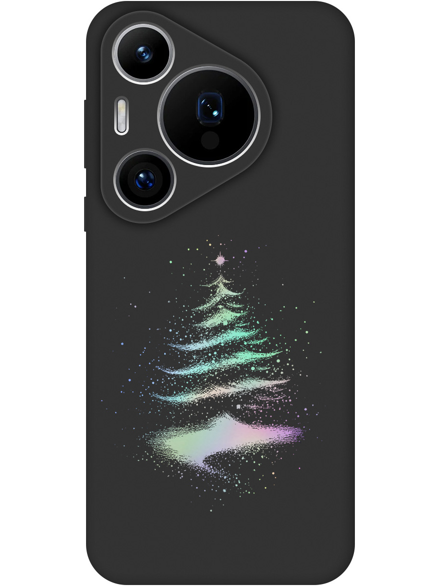 

Силиконовый чехол на Huawei Pura 70 Pro / 70 Pro+ с принтом "Елочка" матовый черный, Черный;серебристый, 782625241