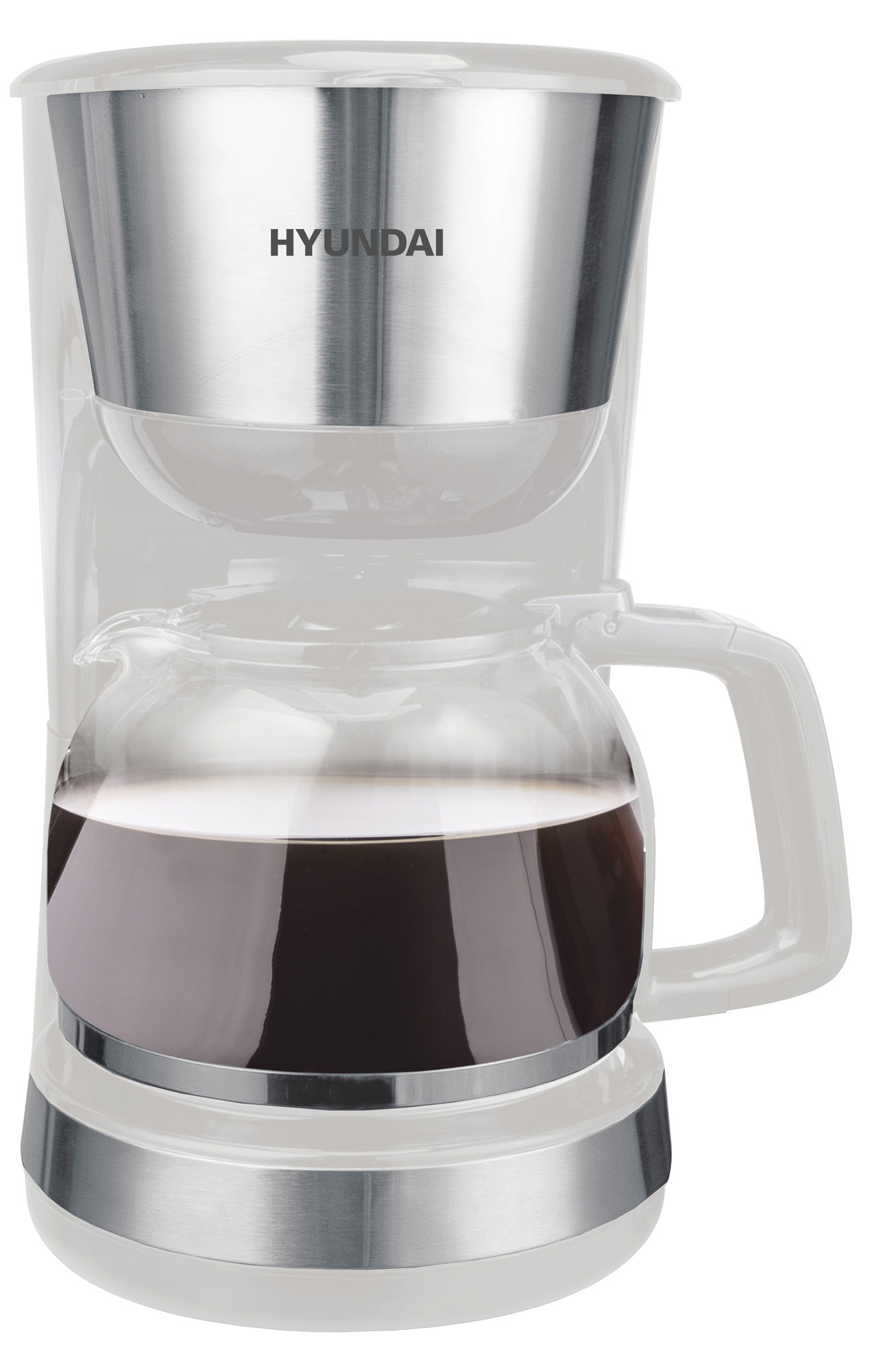 Кофеварка капельного типа HYUNDAI HYD-1214 серебристая