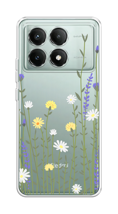 

Чехол на Xiaomi Poco X6 PRO 5G "Ромашка и лаванда", Зеленый;желтый;прозрачный, 320950-1
