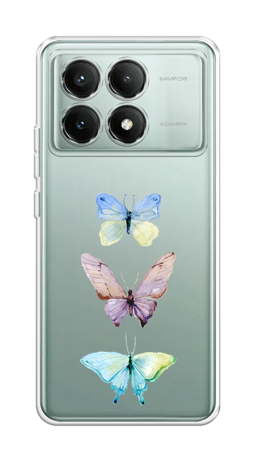 

Чехол на Xiaomi Poco X6 PRO 5G "Акварельные бабочки", Бирюзовый;розовый, 320950-1
