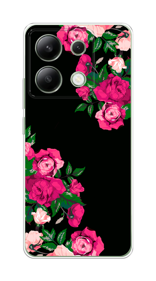 

Чехол на Xiaomi Redmi Note 13 4G (Global) "Розы фуксия", Черный;розовый;зеленый, 321050-1