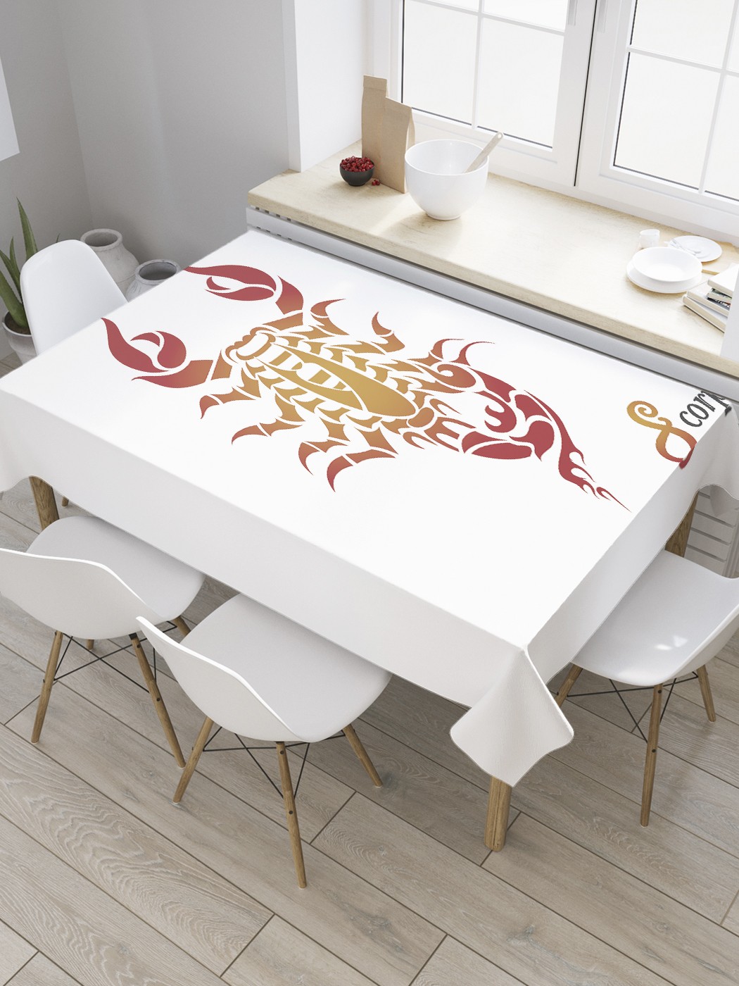 

Скатерть прямоугольная JoyArty "Градиентный Скорпион" из оксфорда, 180x145 см, Красный, Градиентный Скорпион