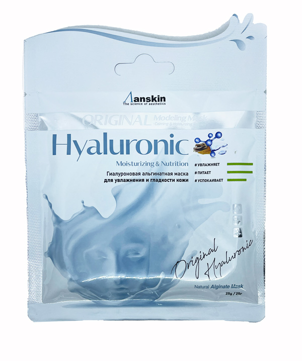 Маска для лица Anskin Hyaluronic Modeling Mask альгинатная с гиалуроновой кислотой 25 г inoface vitamin modeling cup pack маска альгинатная с витамином с 200 г