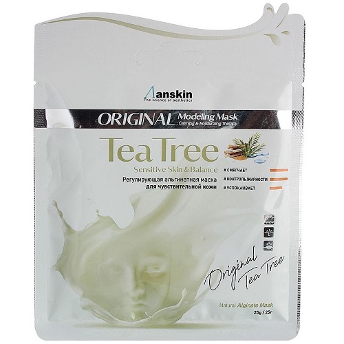 Маска для лица Anskin Original Teatree Modeling Mask альгинатная 25 г inoface vitamin modeling cup pack маска альгинатная с витамином с 200 г