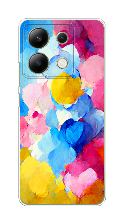 

Чехол на Xiaomi Redmi Note 13 4G (Global) "Яркие пятна", Синий;голубой;желтый;розовый, 321050-1