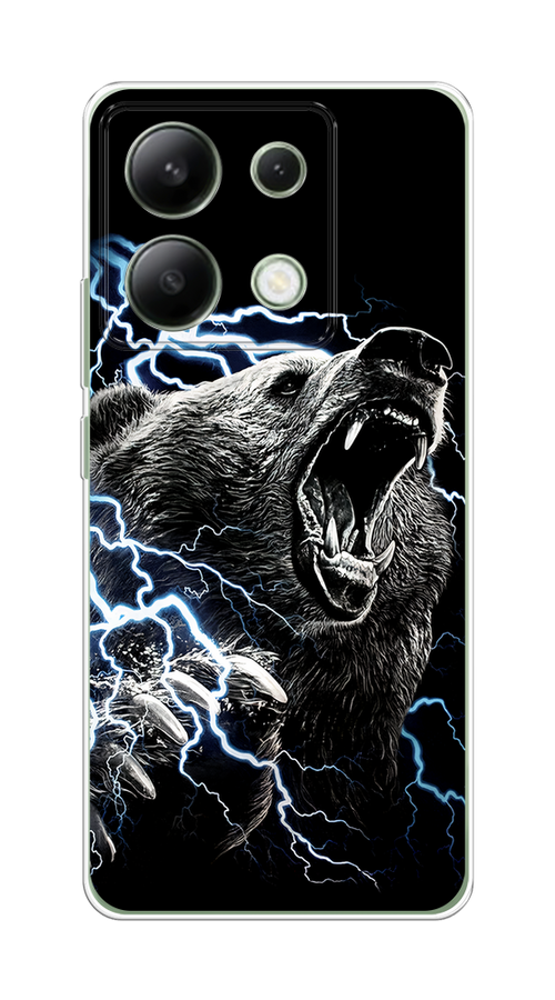

Чехол на Xiaomi Redmi Note 13 4G (Global) "Гроза и медведь", Черный;серый;серебристый, 321050-1