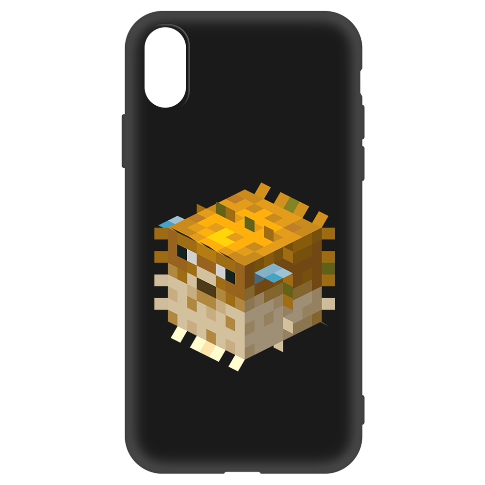 

Чехол-накладка Krutoff Soft Case Minecraft-Иглобрюх для iPhone X/Xs черный