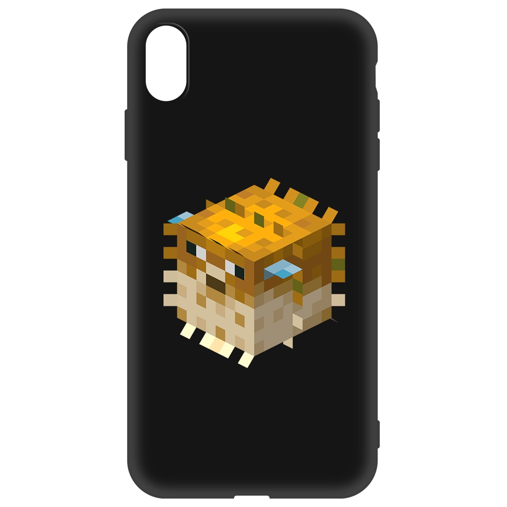 

Чехол-накладка Krutoff Soft Case Minecraft-Иглобрюх для iPhone Xs Max черный