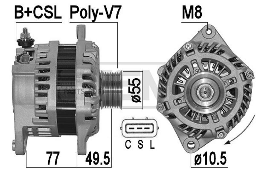 

Генератор ERA 14V 100A 209506