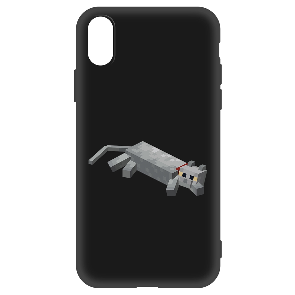 

Чехол-накладка Krutoff Soft Case Minecraft-Кошка для iPhone X/Xs черный