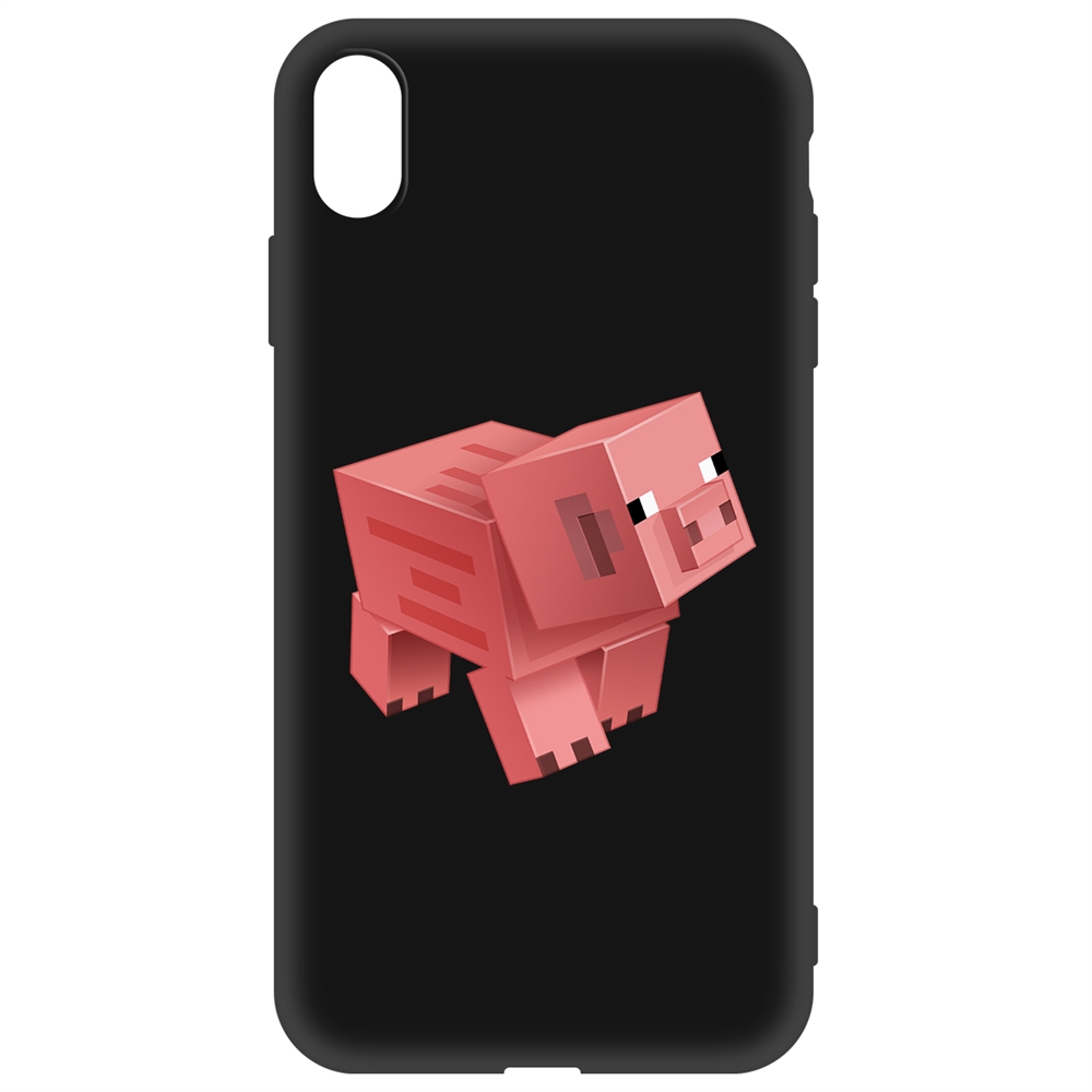 

Чехол-накладка Krutoff Soft Case Minecraft-Свинка для iPhone Xs Max черный