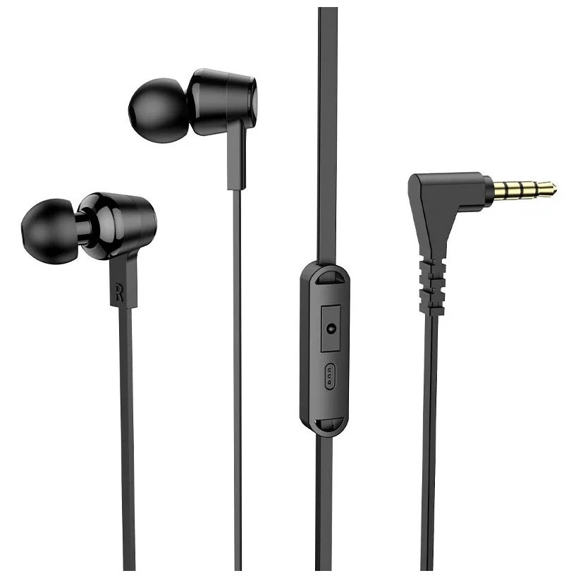 

Проводные наушники Hoco, Jack 3.5mm, 1.2 м, черный, M86 Oceanic